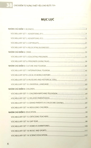 38 chủ điểm từ vựng thiết yếu cho ielts 7.0+ (tái bản 2022)