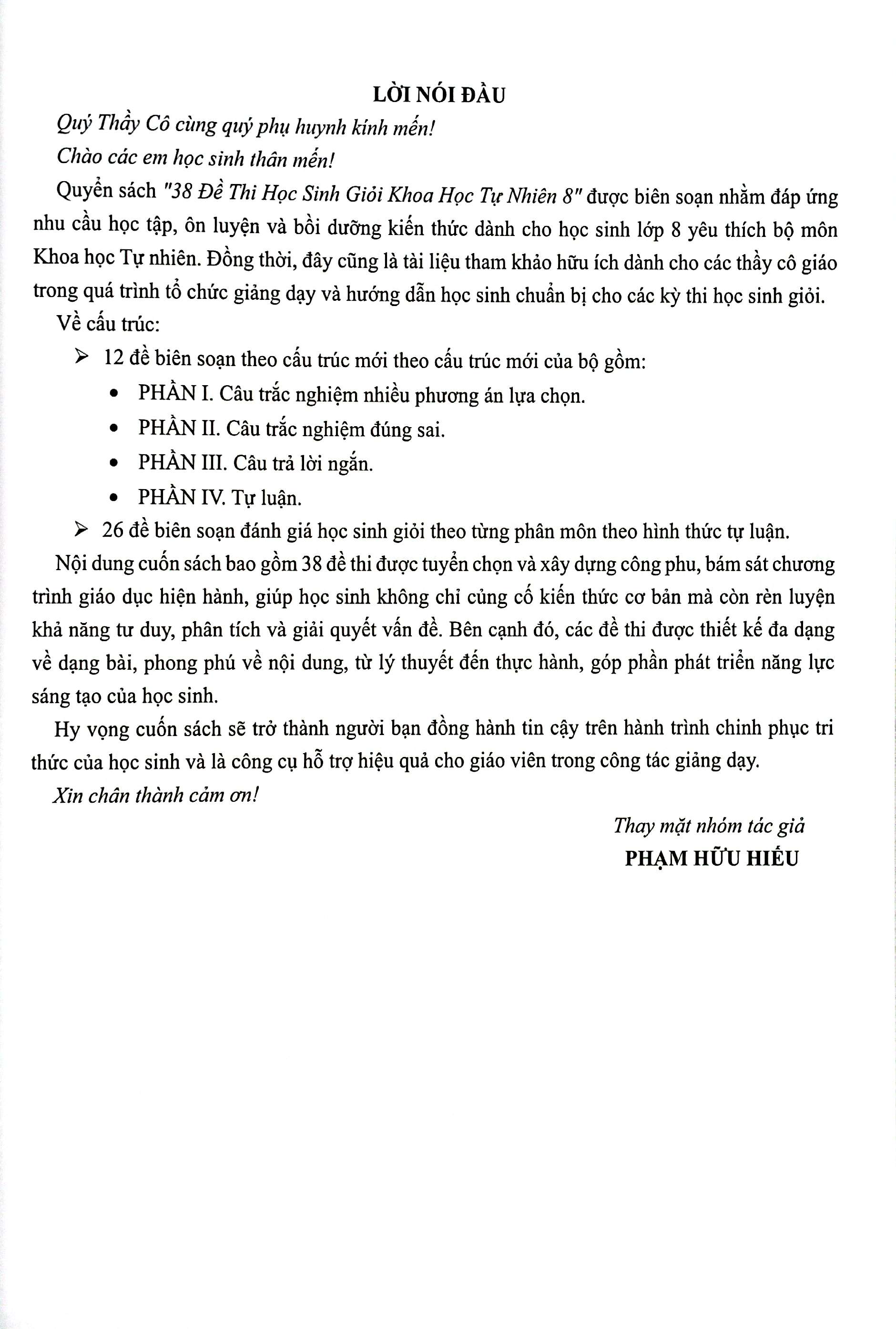 38 đề thi học sinh giỏi khoa học tự nhiên lớp 8 (biên soạn theo cấu trúc mới - dùng chung cho các bộ sgk hiện hành)