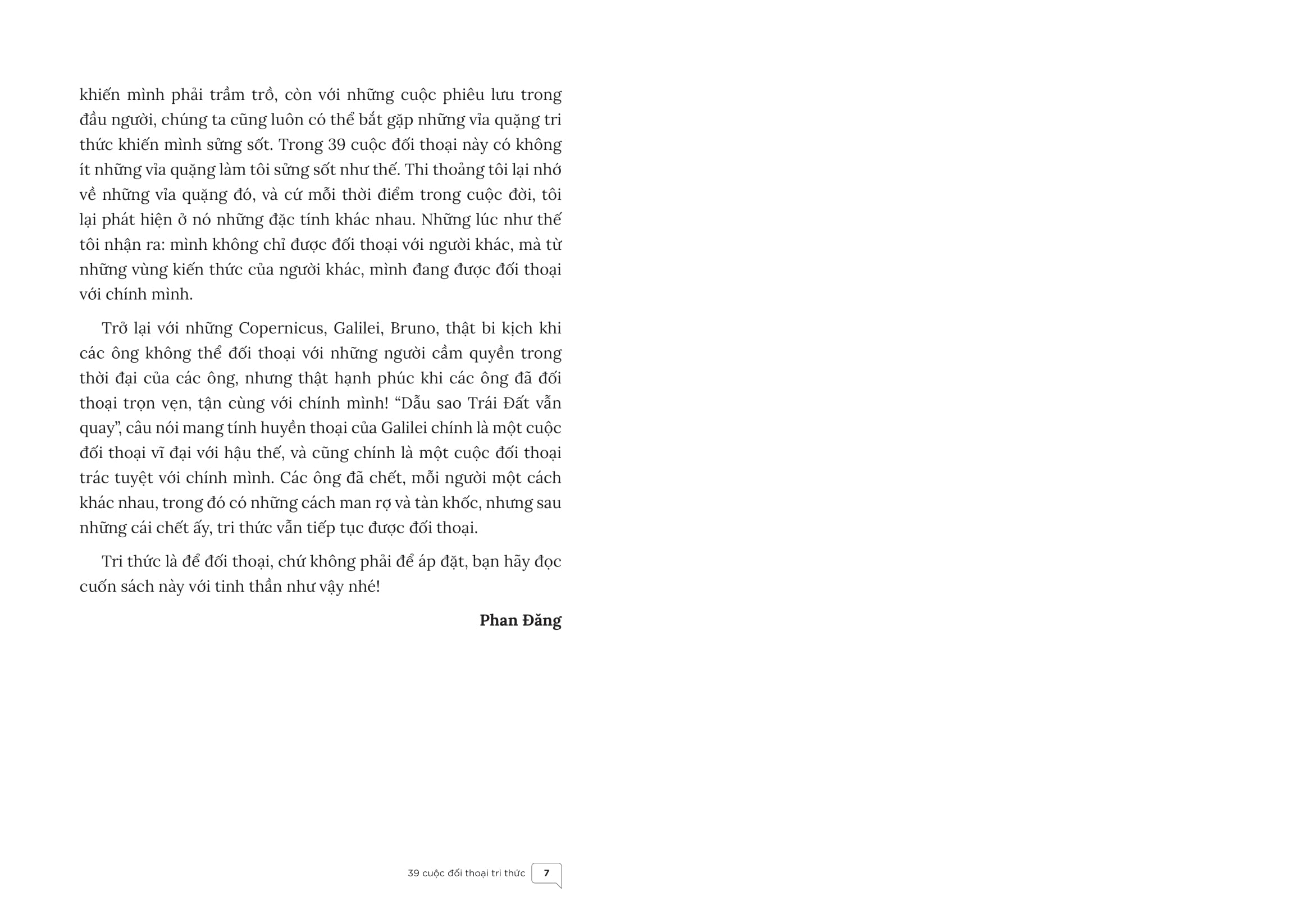 39 cuộc đối thoại tri thức - tri thức là để đối thoại, không phải để áp đặt
