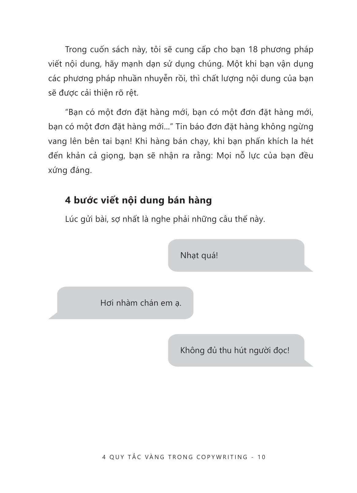 4 quy tắc vàng trong copywriting