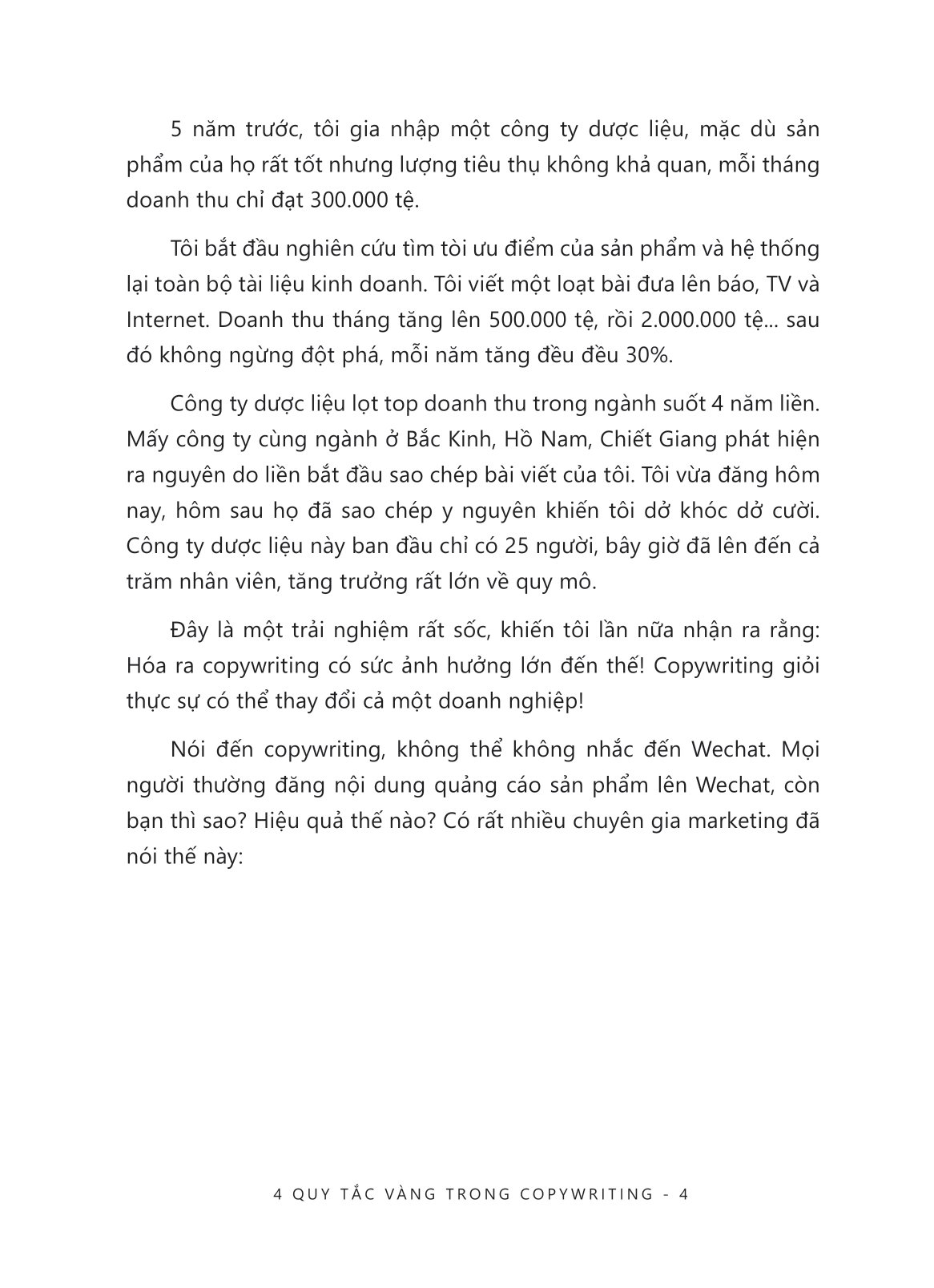 4 quy tắc vàng trong copywriting