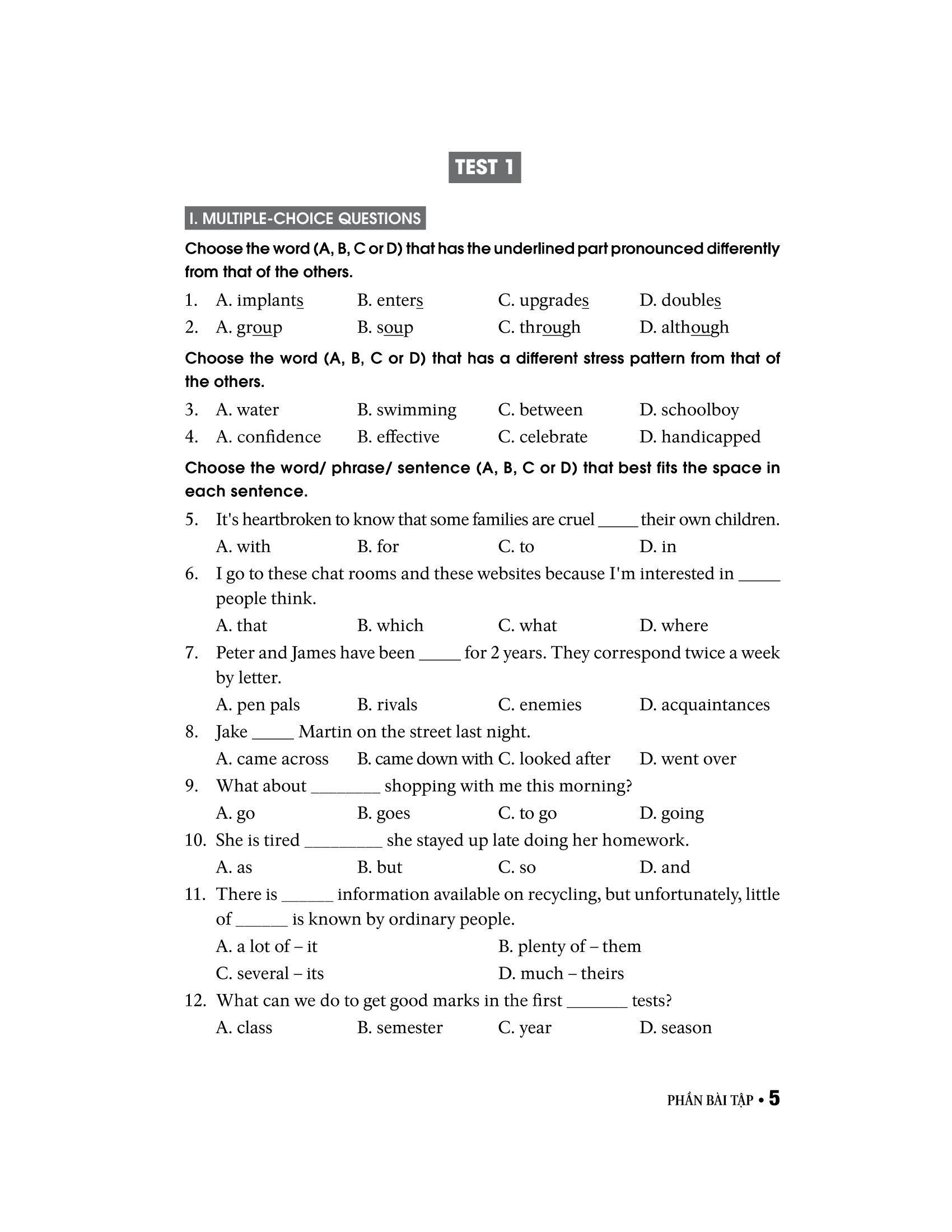 40 đề tiếng anh thi vào lớp 10