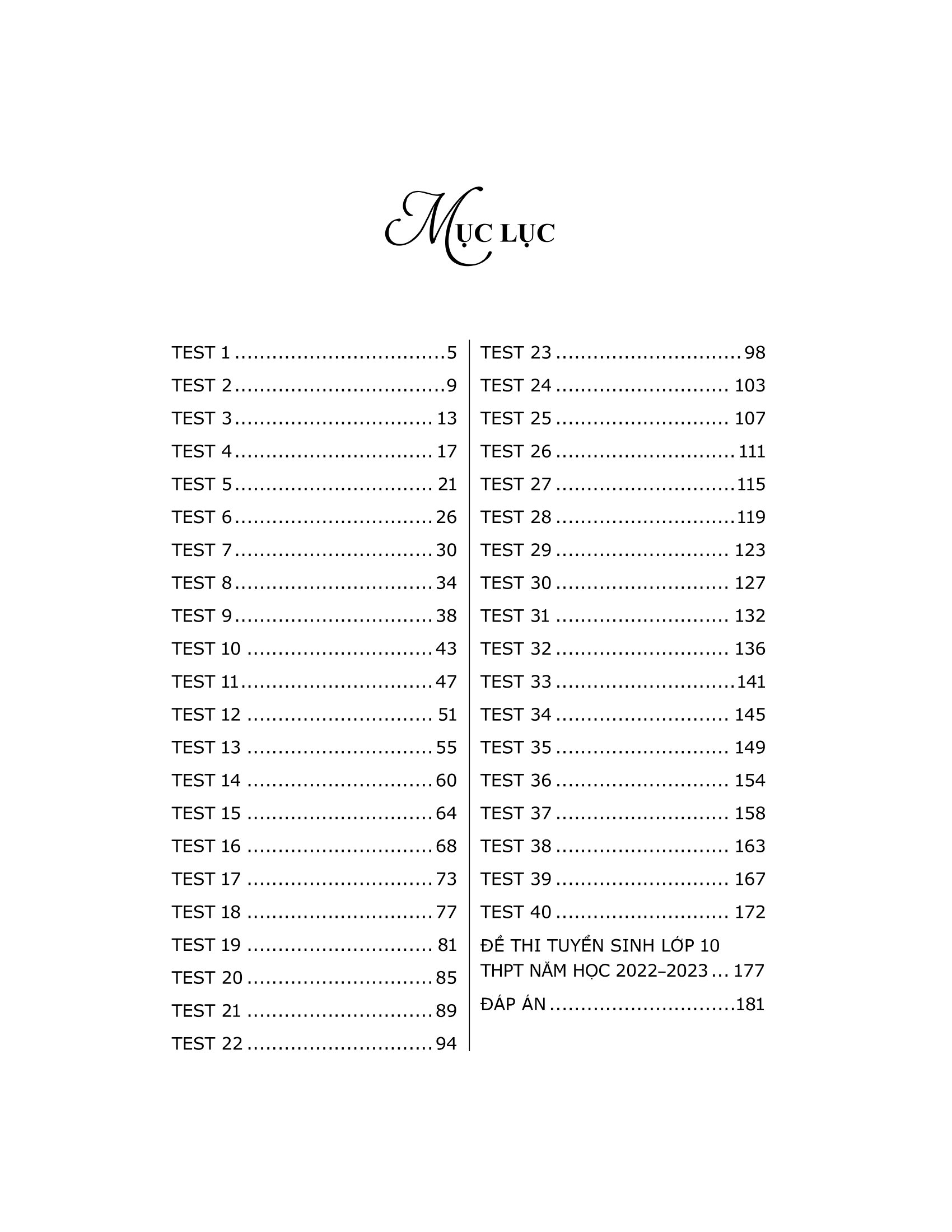 40 đề tiếng anh thi vào lớp 10