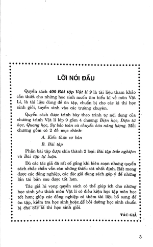 400 bài tập vật lí 9 (tái bản 2022)