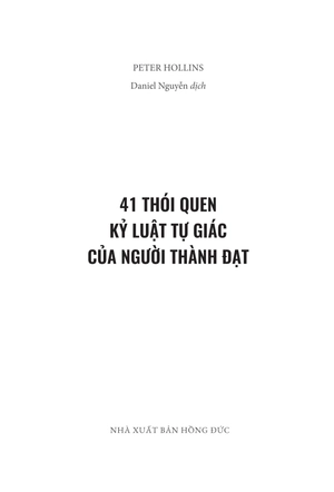 41 thói quen kỷ luật tự giác của người thành đạt