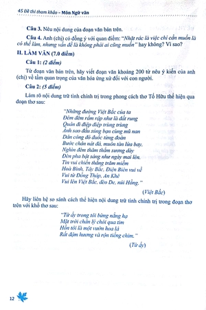 45 đề thi tham khảo môn ngữ văn chuẩn bị cho kì thi thpt