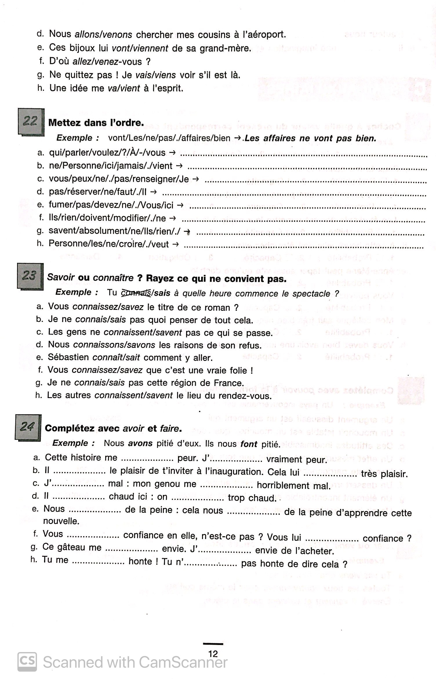 450 nouveaux exercices - conjugaison niveau intermediare