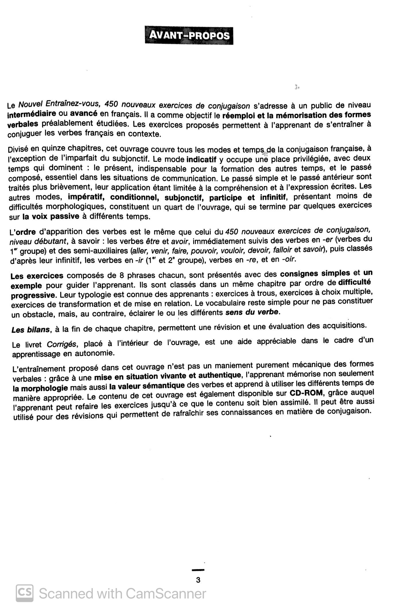 450 nouveaux exercices - conjugaison niveau intermediare