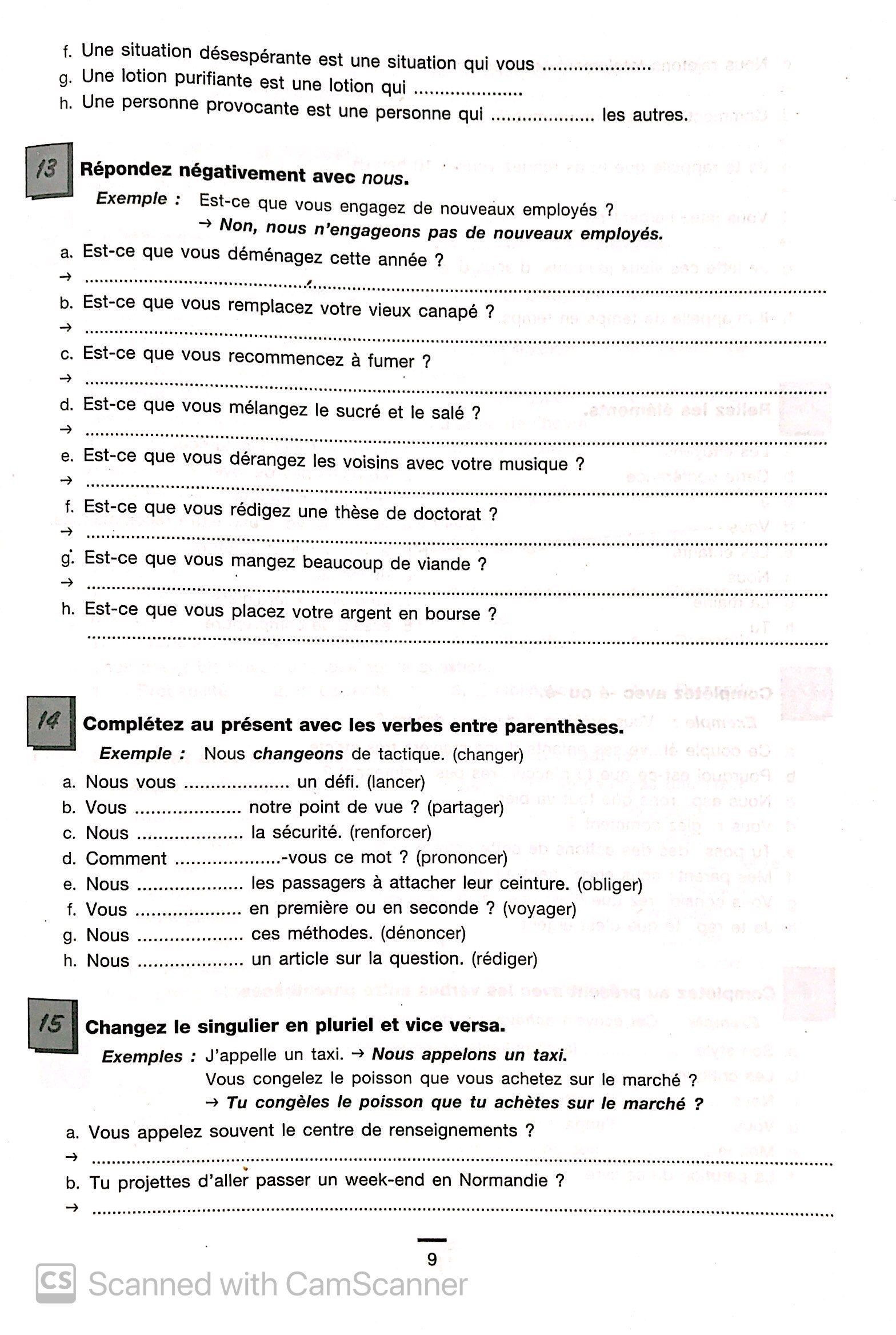 450 nouveaux exercices - conjugaison niveau intermediare