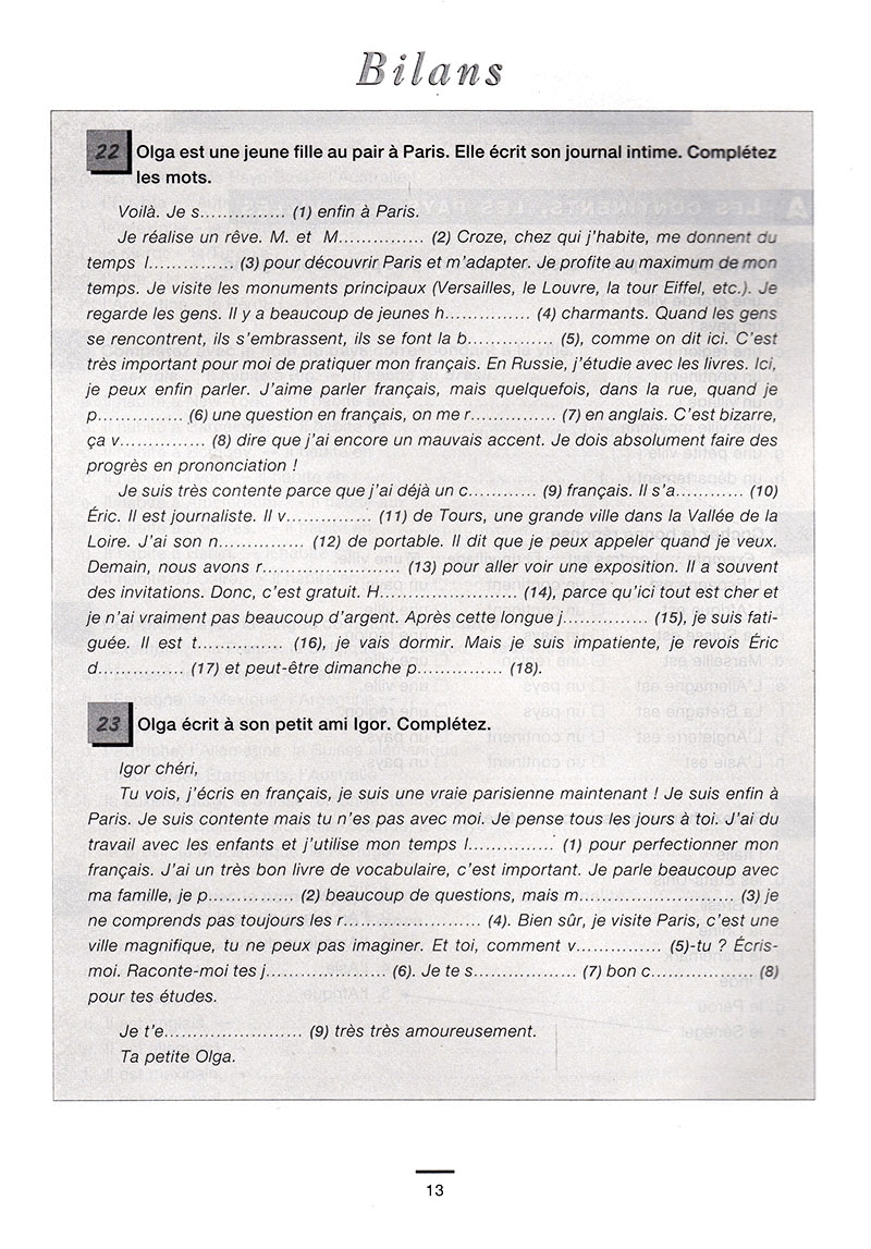 450 nouveaux exercices - vocabulaire niveau débutant