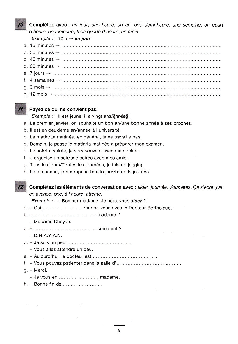450 nouveaux exercices - vocabulaire niveau débutant