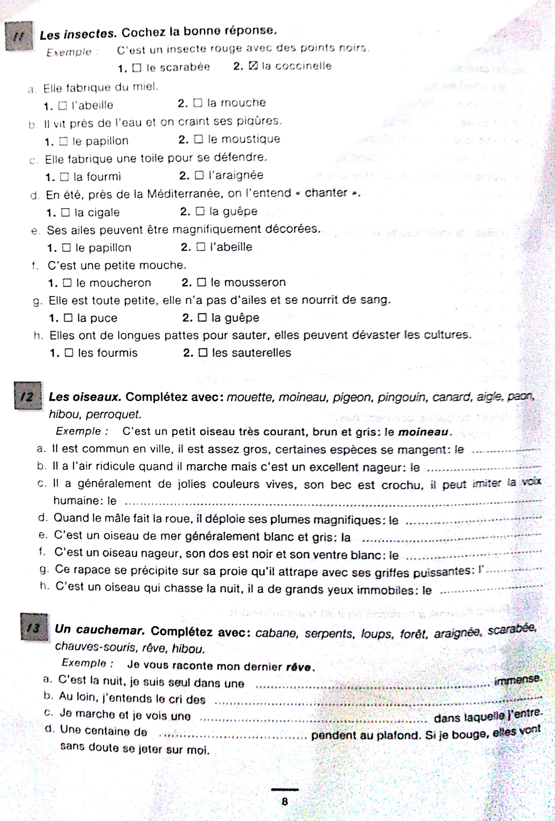 450 nouveaux exercices - vocabulaire niveau intermediare