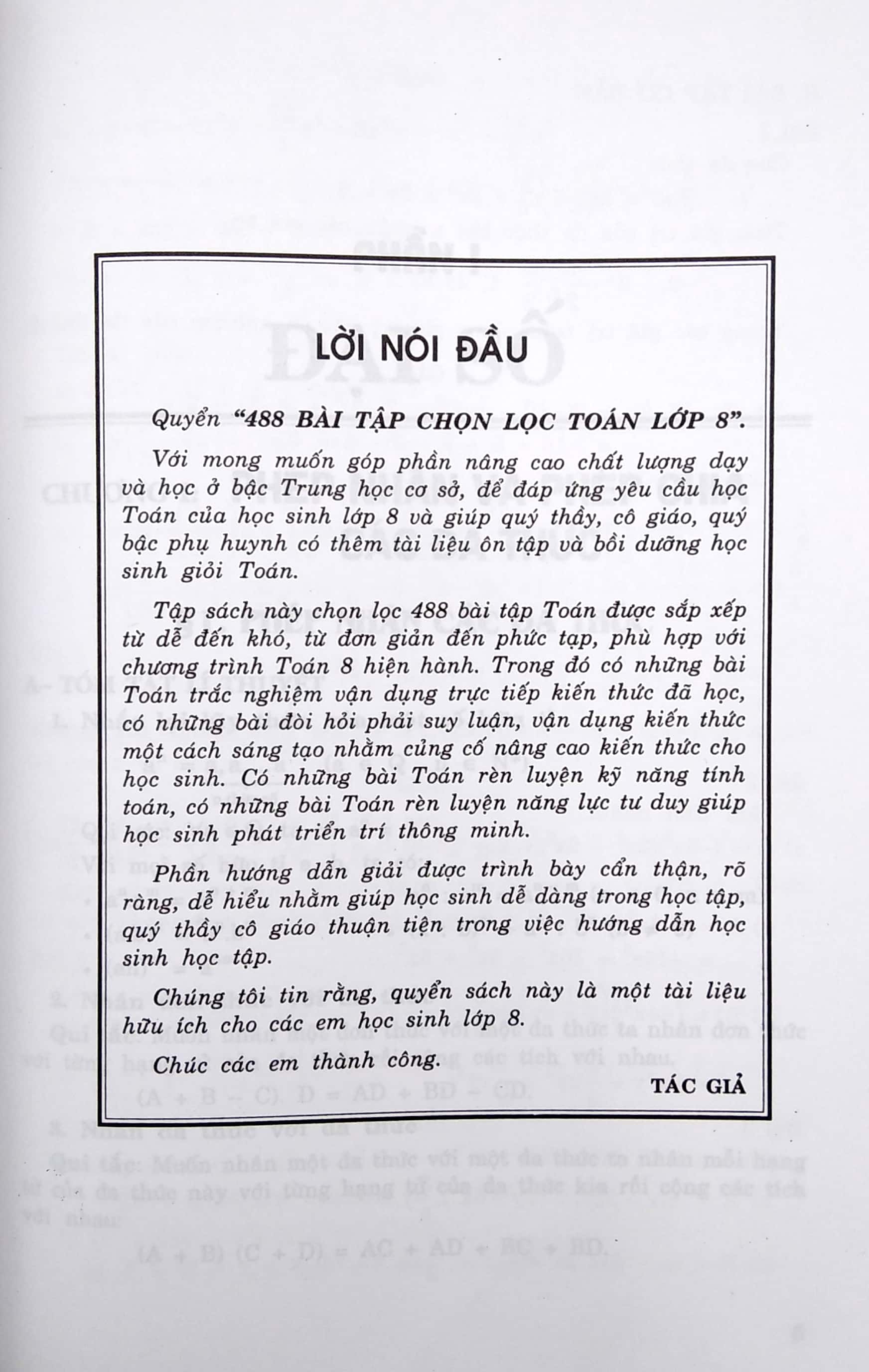 488 bài tập toán chọn lọc 8 - tái bản có chỉnh lí bổ sung