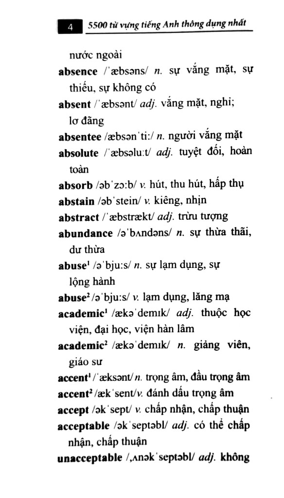 5.500 từ vựng tiếng anh thông dụng nhất (tái bản 2024)
