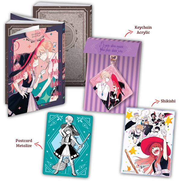 5 Giay Dem Nguoc - Phu Thuy Duoc Yeu - Ban Suu Tam - Tang Kem Postcard Metalize + Keychain Acrylic Tron Nhu + Shikishi