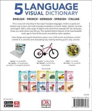 5 language visual dictionary: over 6,500 illustrated terms, labelled in english, french, german, spanish and italian