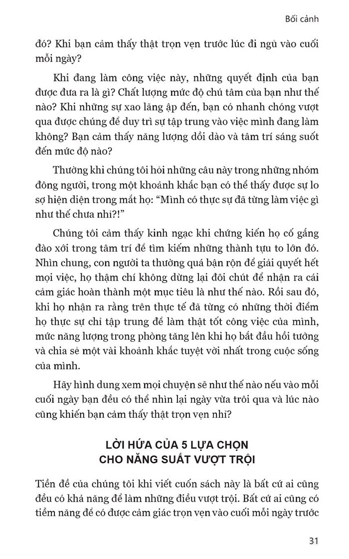 5 lựa chọn cho năng suất vượt trội