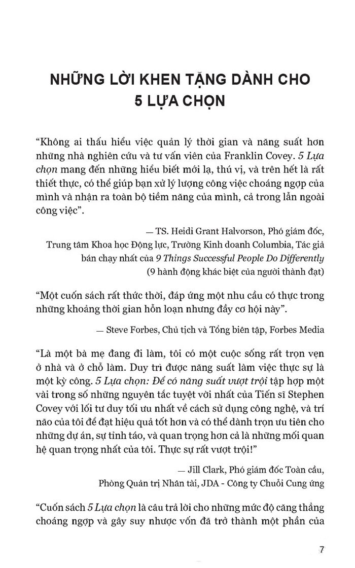 5 lựa chọn cho năng suất vượt trội