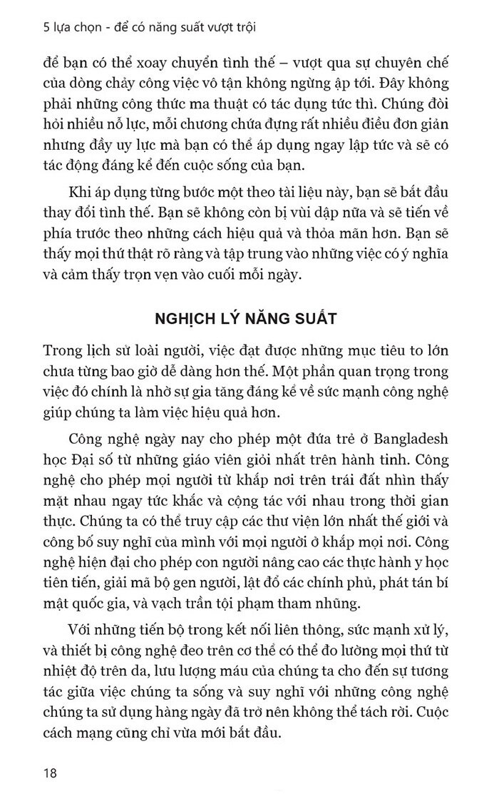 5 lựa chọn cho năng suất vượt trội