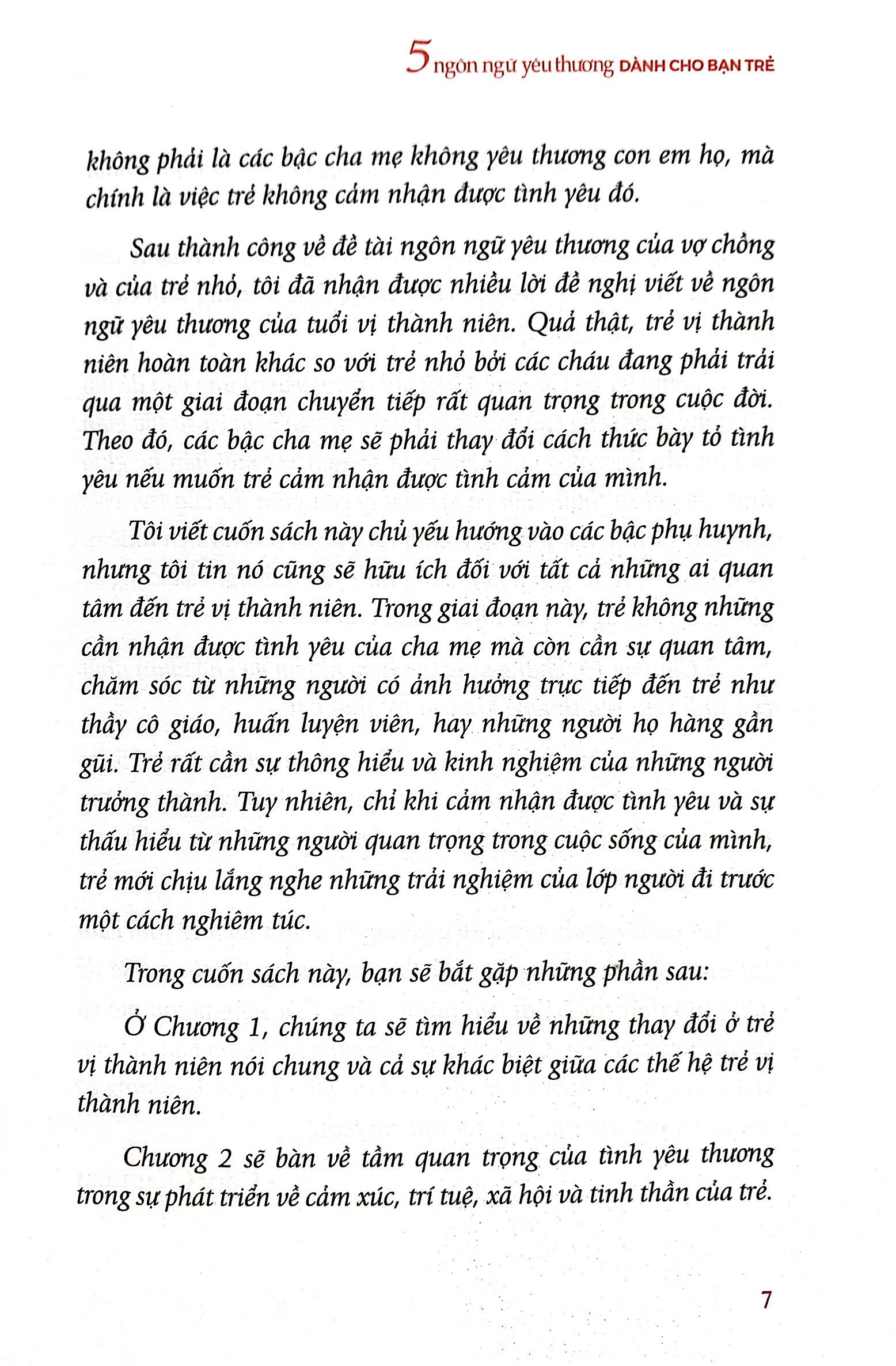 5 ngôn ngữ yêu thương dành cho bạn trẻ - the five love languages of teenagers