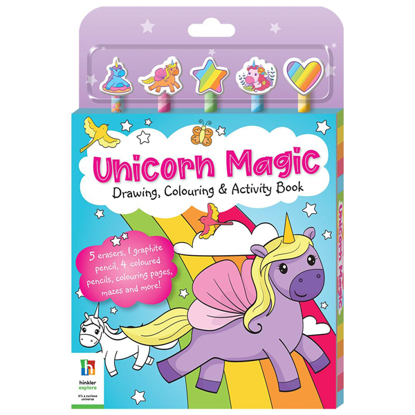 5 pencil set unicorn magic