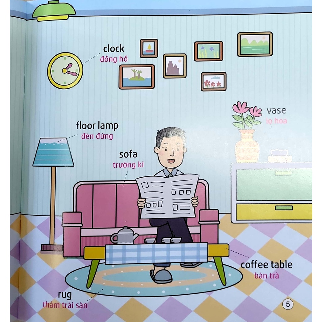 5 phút mỗi ngày - bộ sách tiếng anh đầu tiên cha mẹ dạy bé - cuộc sống thường ngày (tái bản)