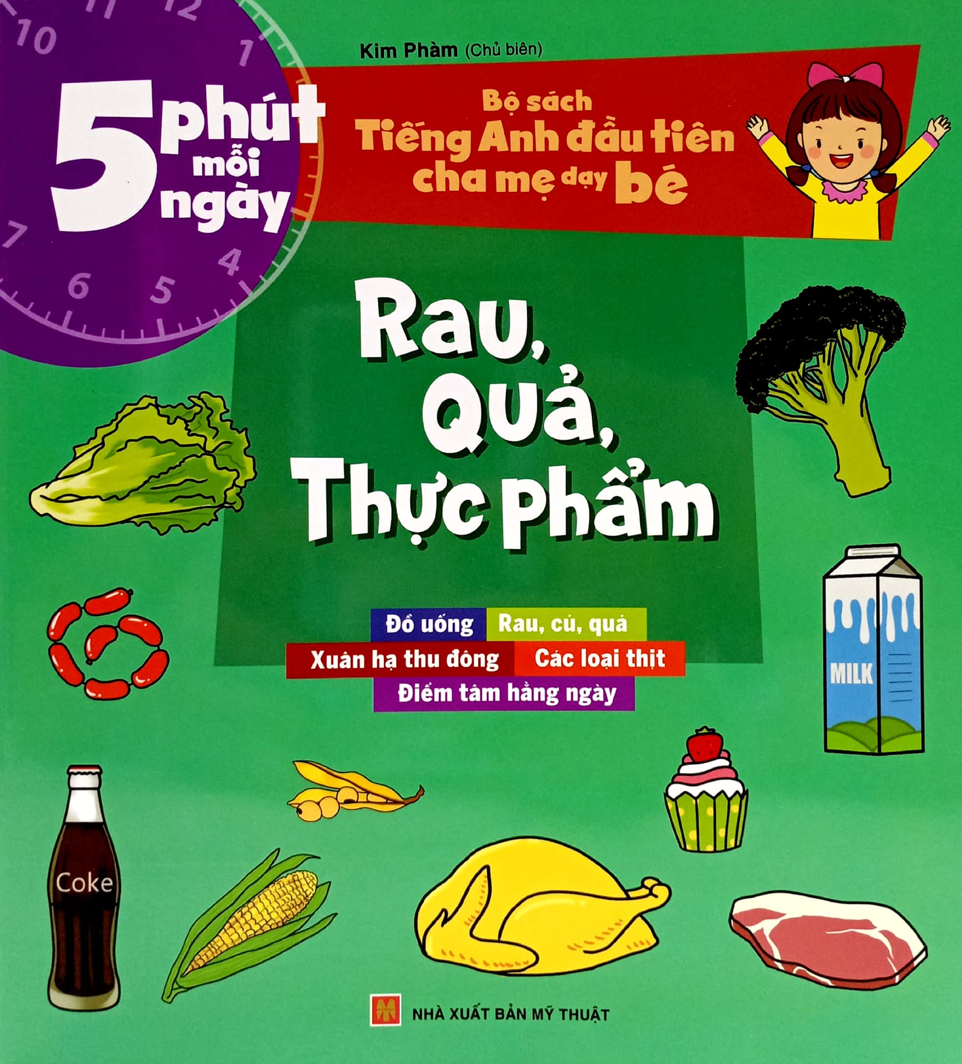 5 phút mỗi ngày - bộ sách tiếng anh đầu tiên cha mẹ dạy bé - rau, quả, thực phẩm