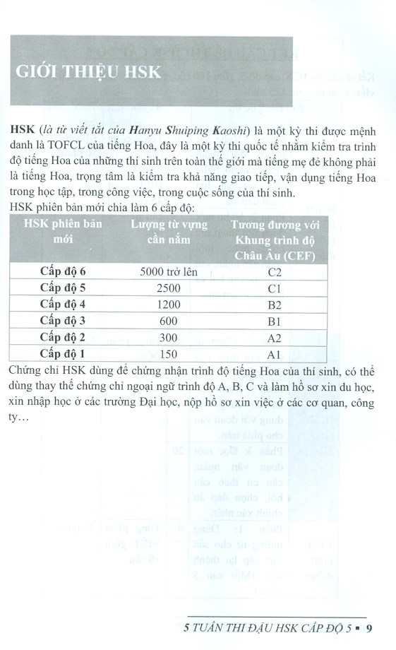 5 tuần thi đậu hsk 5 - cấp độ 5