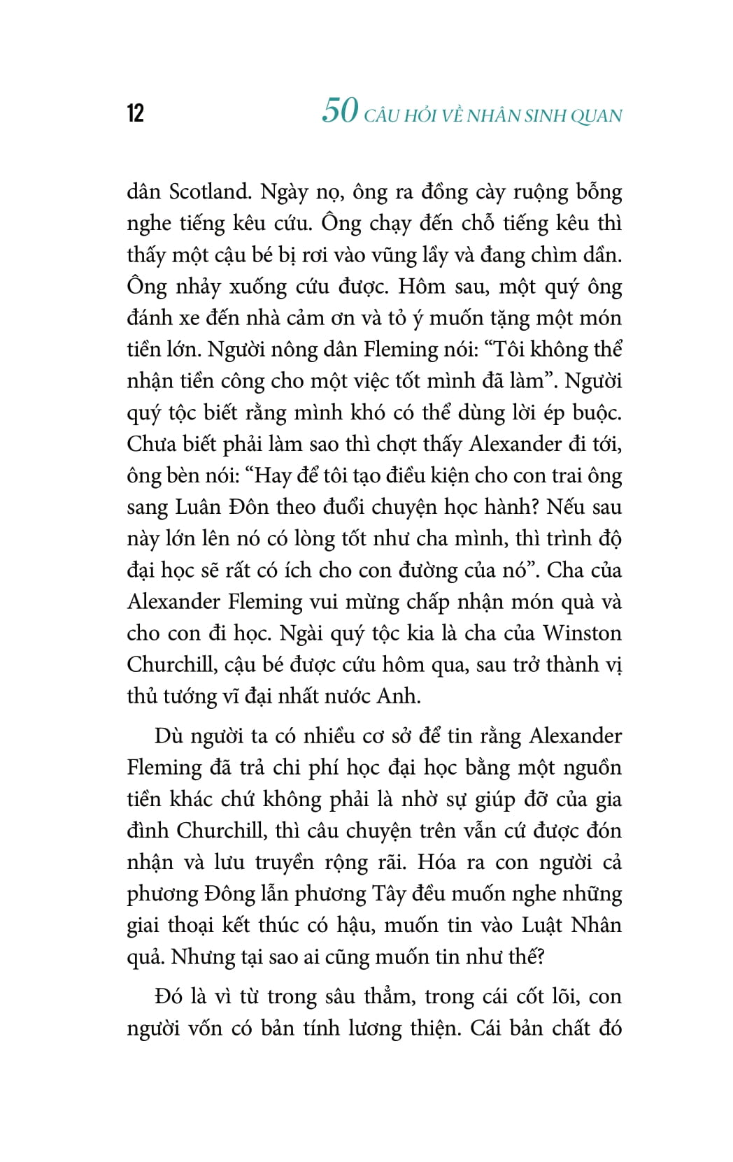 50 câu hỏi về nhân sinh quan