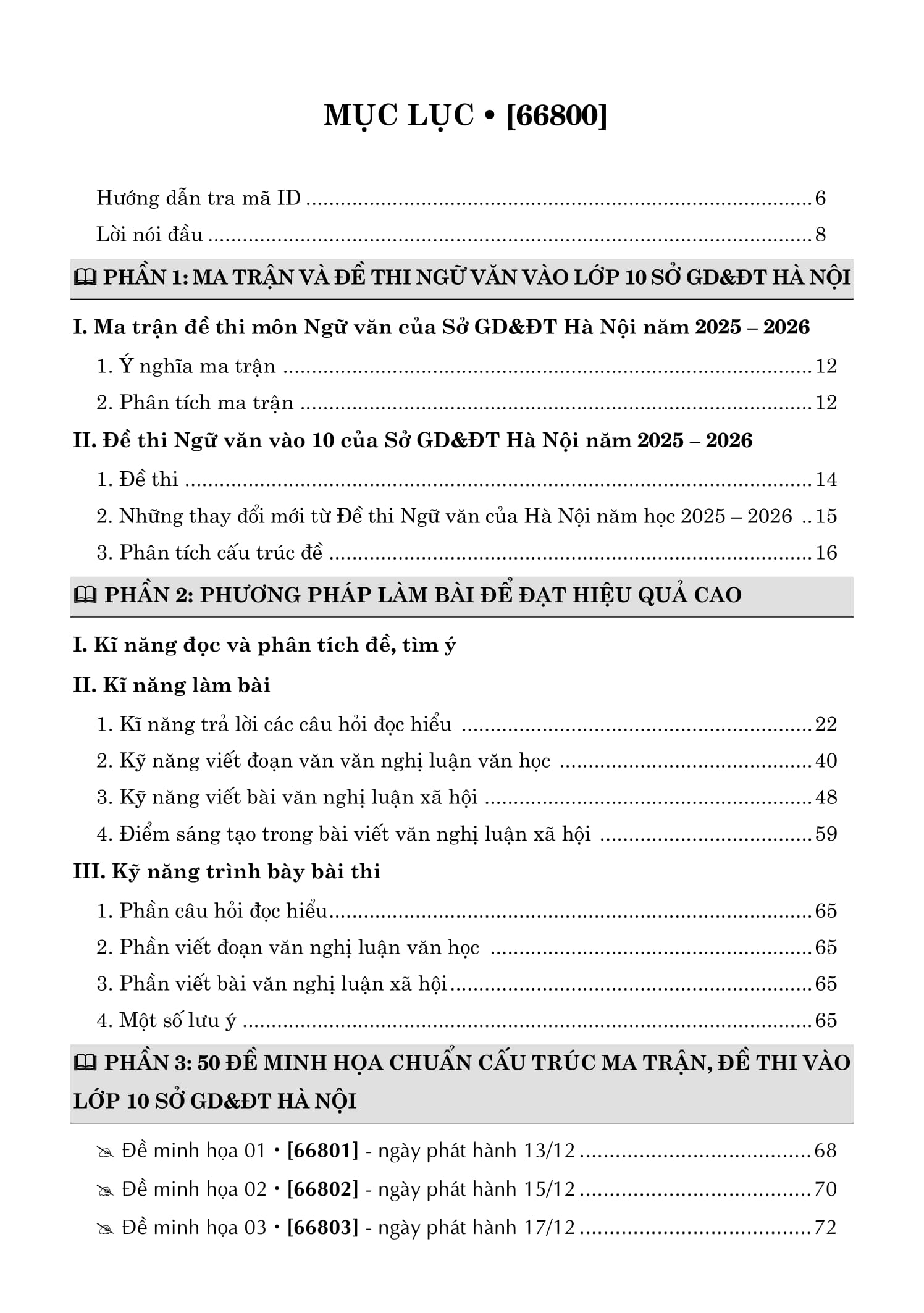 50 Đề Minh Họa Thi Vào 10 - Môn Ngữ Văn (Theo Cấu Trúc Đề Của Sở Giáo Dục Và Đào Tạo Hà Nội)