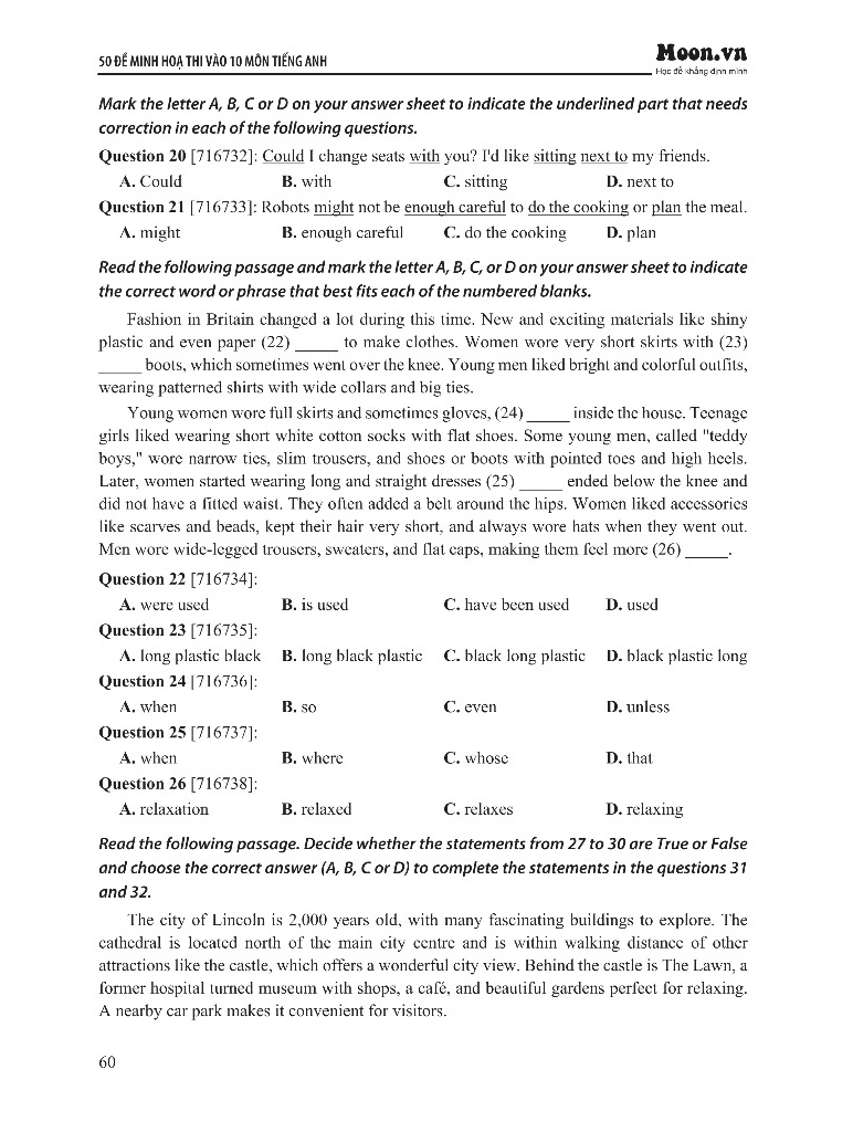 50 De Minh Hoa Thi Vao 10 - Mon Tieng Anh