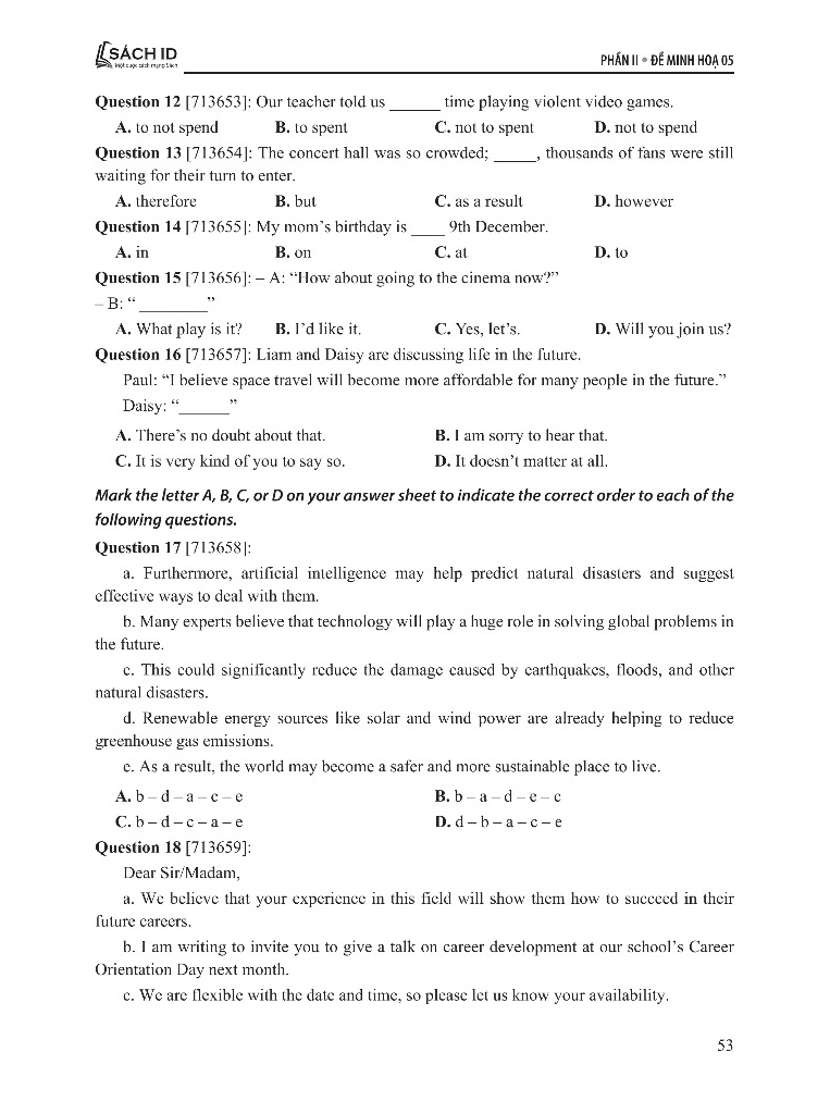 50 De Minh Hoa Thi Vao 10 - Mon Tieng Anh