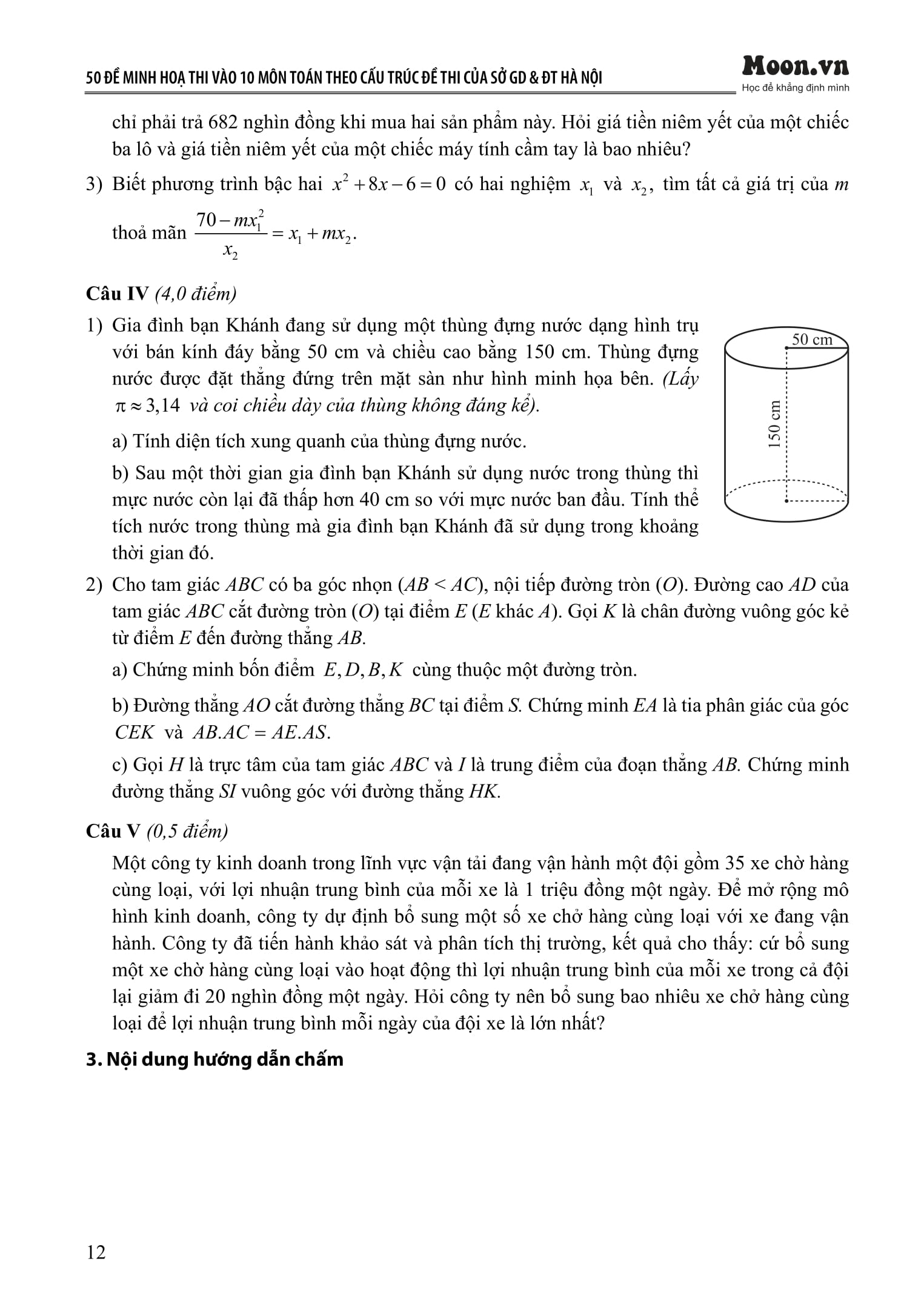 50 De Minh Hoa Thi Vao 10 - Mon Toan (Theo Cau Truc De Cua So Giao Duc Va Dao Tao Ha Noi)