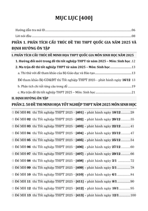 50 đề minh họa tốt nghiệp thpt 2025 - môn sinh học