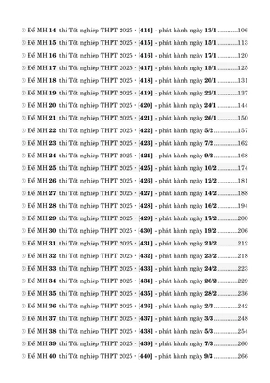 50 đề minh họa tốt nghiệp thpt 2025 - môn sinh học