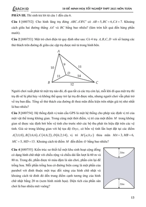 50 đề minh họa tốt nghiệp thpt 2025 - môn toán