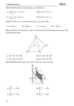 50 đề minh họa tốt nghiệp thpt 2025 - môn toán