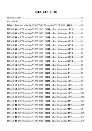 50 đề minh họa tốt nghiệp thpt 2025 - môn toán