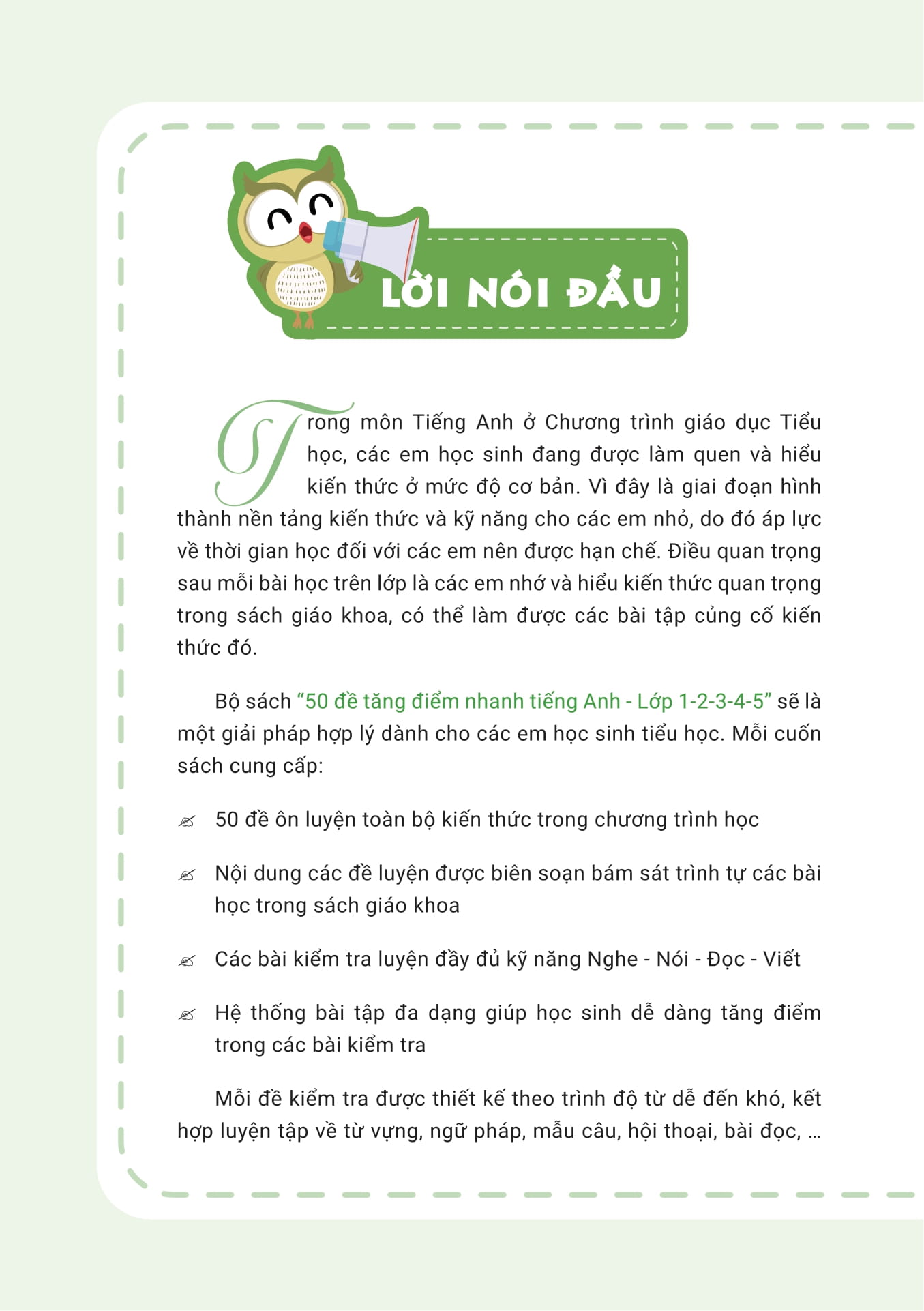 50 đề tăng điểm nhanh tiếng anh lớp 1