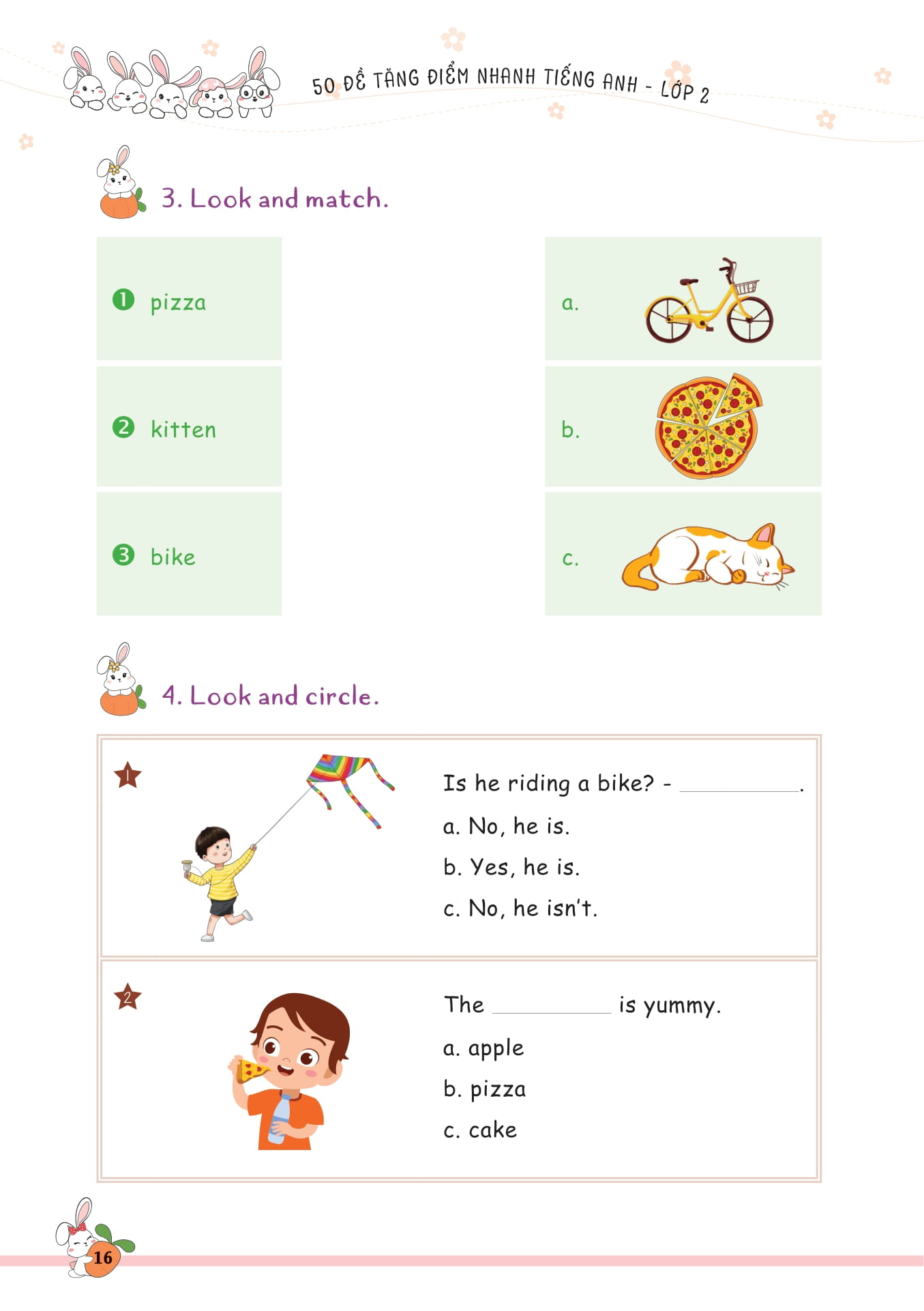 50 đề tăng điểm nhanh tiếng anh lớp 2