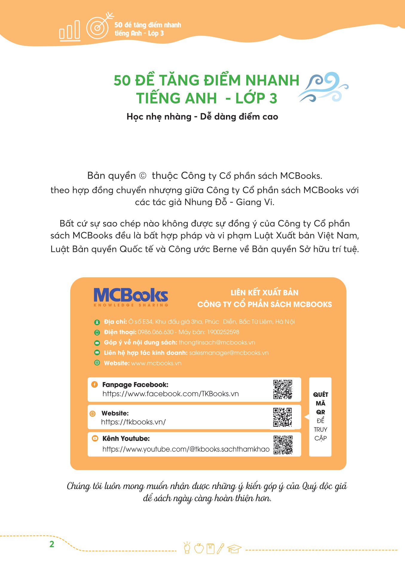 50 đề tăng điểm nhanh tiếng anh - lớp 3 - học nhẹ nhàng - dễ dàng điểm cao