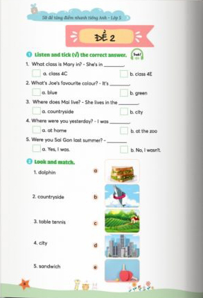 50 đề tăng điểm nhanh tiếng anh - lớp 5