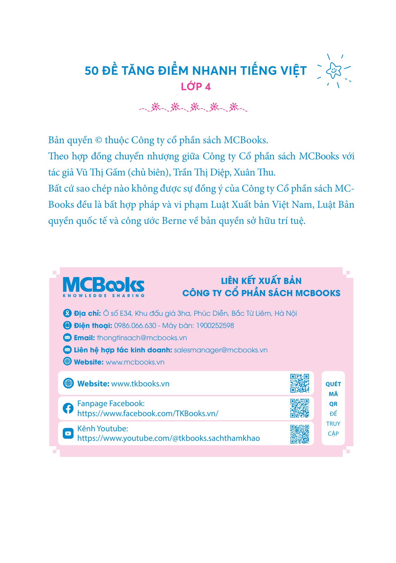 50 đề tăng điểm nhanh tiếng việt 4 (theo chương trình của bộ sách kết nối tri thức với cuộc sống)