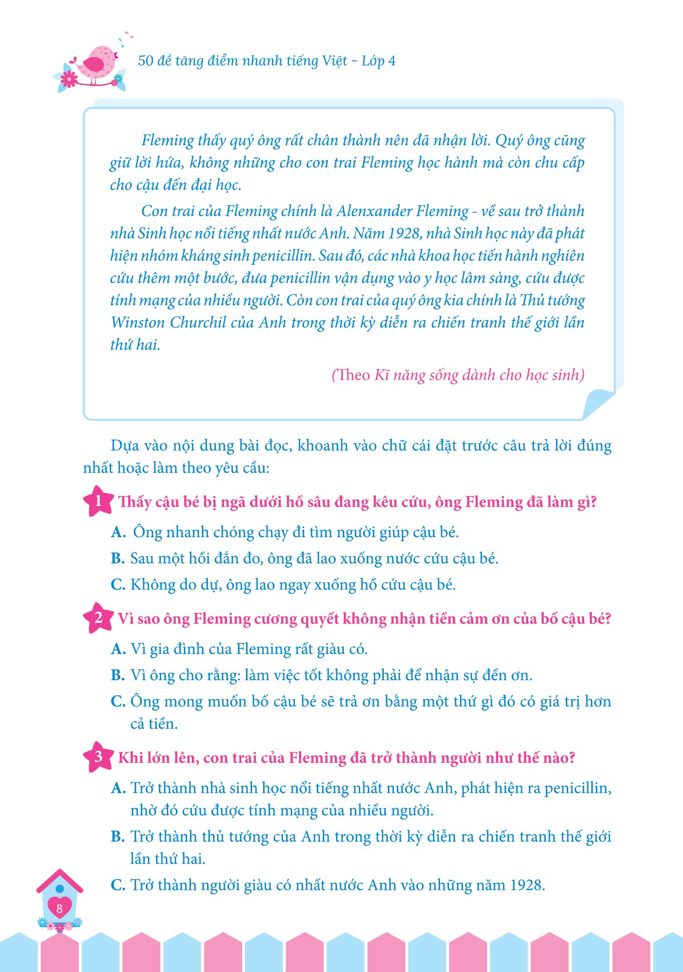 50 đề tăng điểm nhanh tiếng việt 4 (theo chương trình của bộ sách kết nối tri thức với cuộc sống)