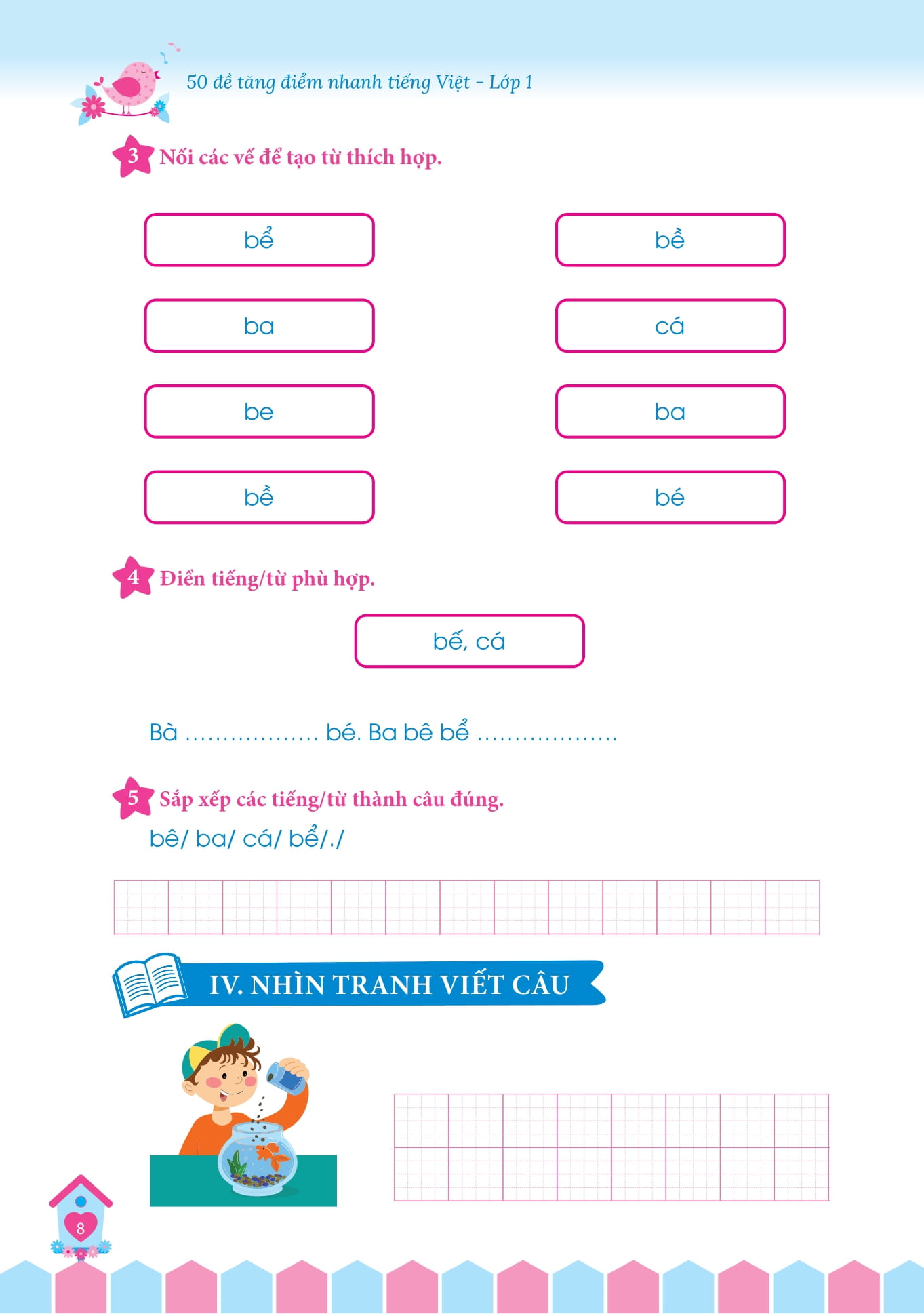 50 đề tăng điểm nhanh tiếng việt lớp 1