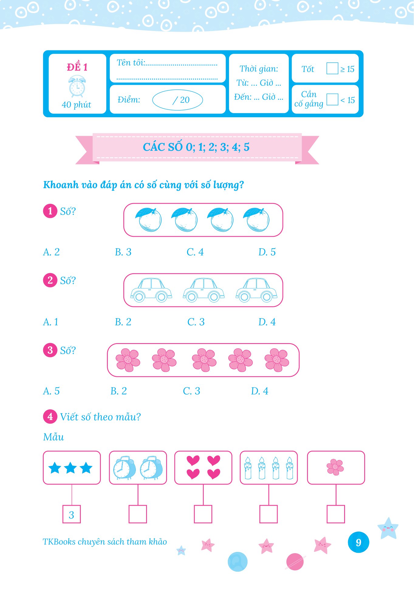 50 đề tăng điểm nhanh toán - lớp 1 - học nhẹ nhàng - dễ dàng điểm cao