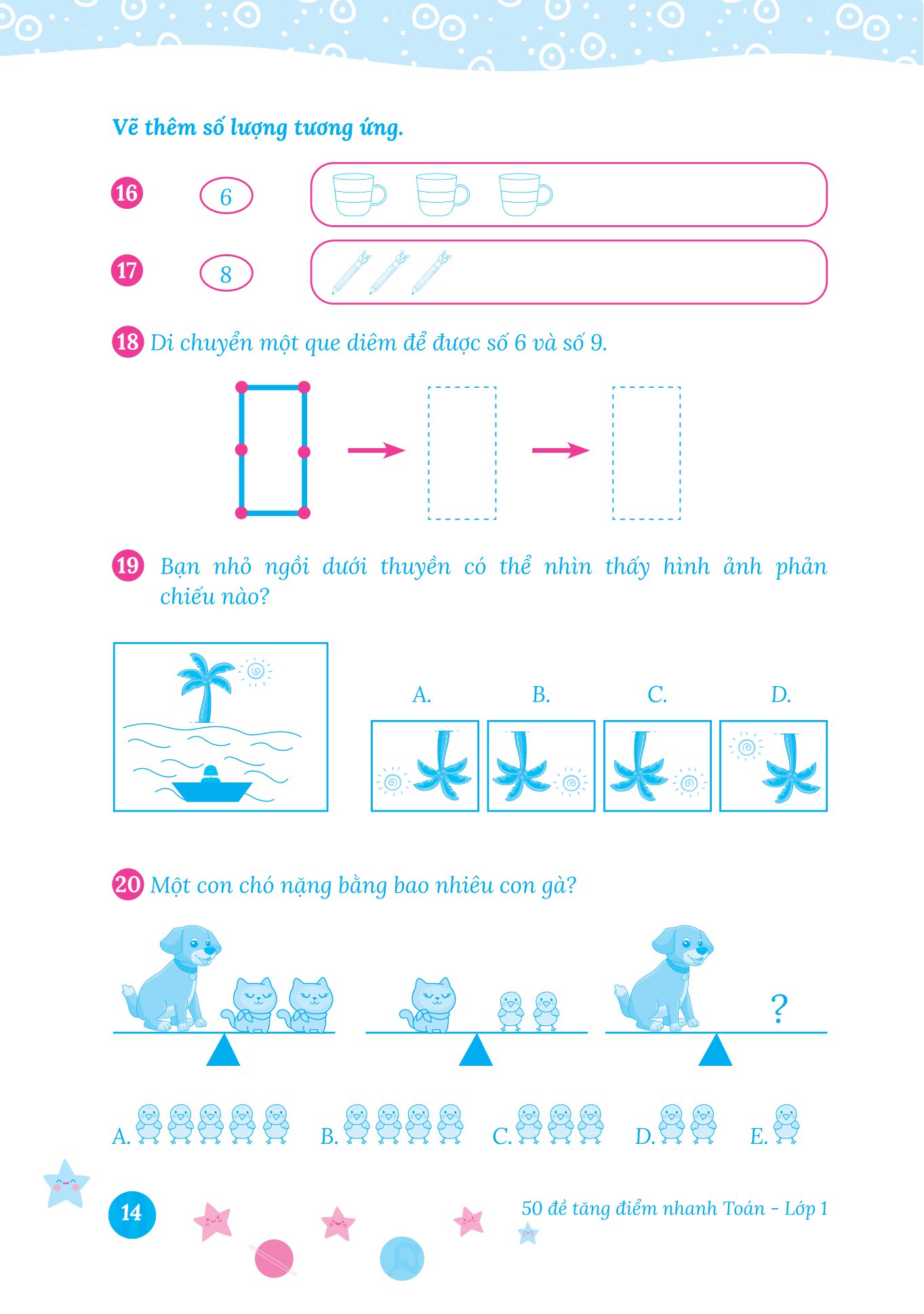 50 đề tăng điểm nhanh toán - lớp 1 - học nhẹ nhàng - dễ dàng điểm cao