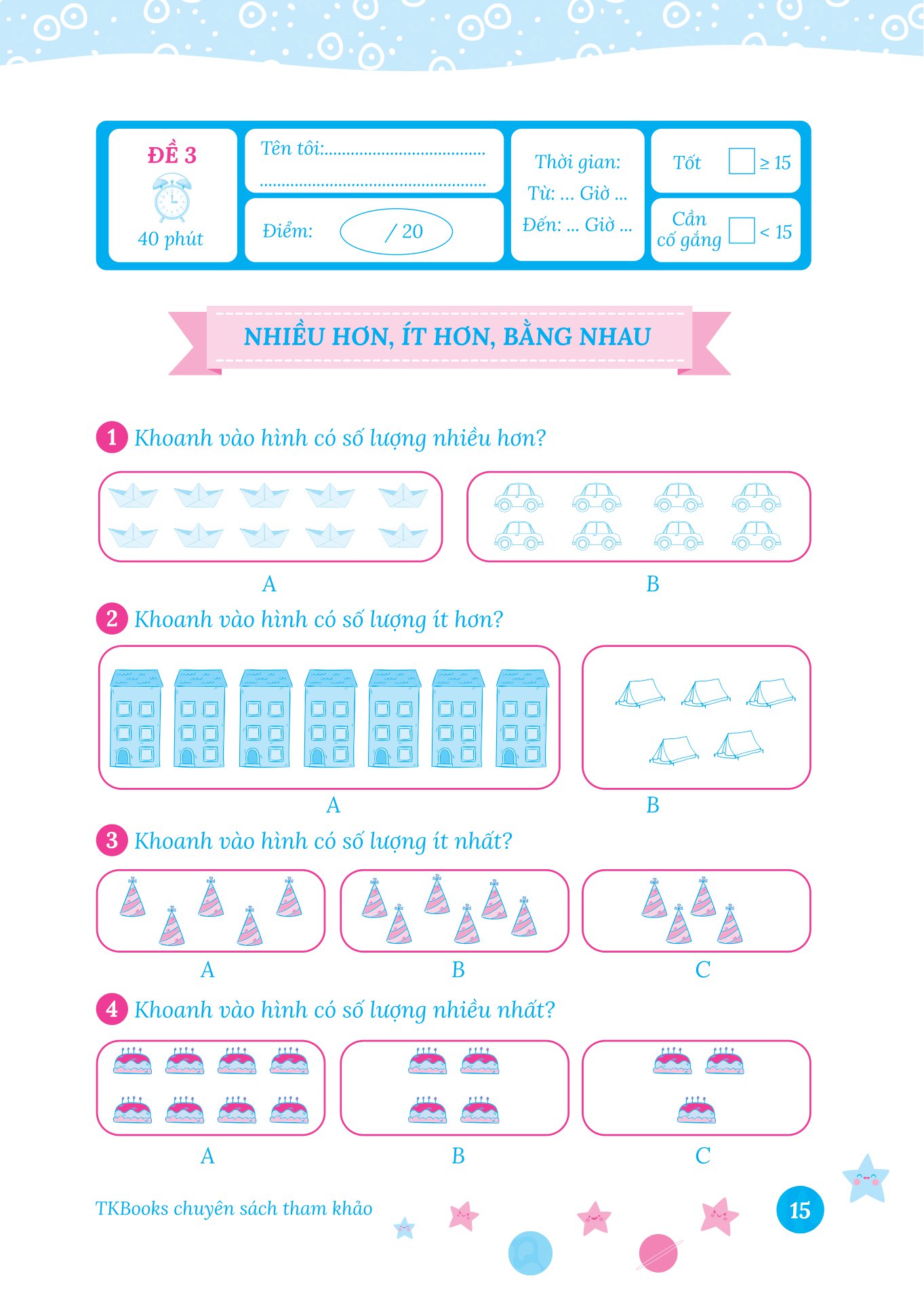 50 đề tăng điểm nhanh toán - lớp 1 - học nhẹ nhàng - dễ dàng điểm cao