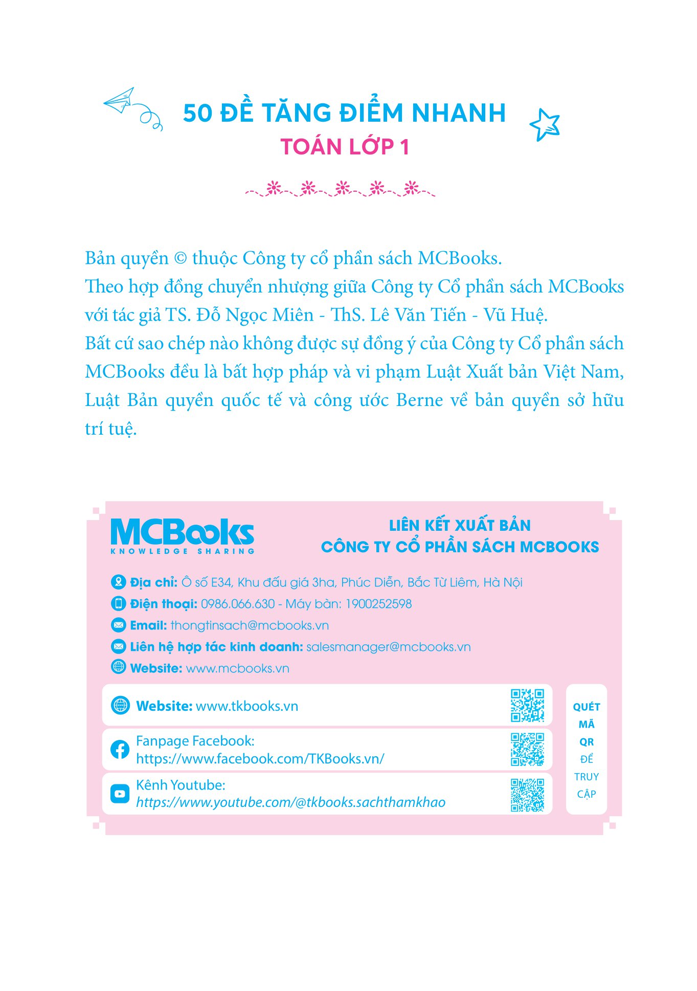 50 đề tăng điểm nhanh toán - lớp 1 - học nhẹ nhàng - dễ dàng điểm cao