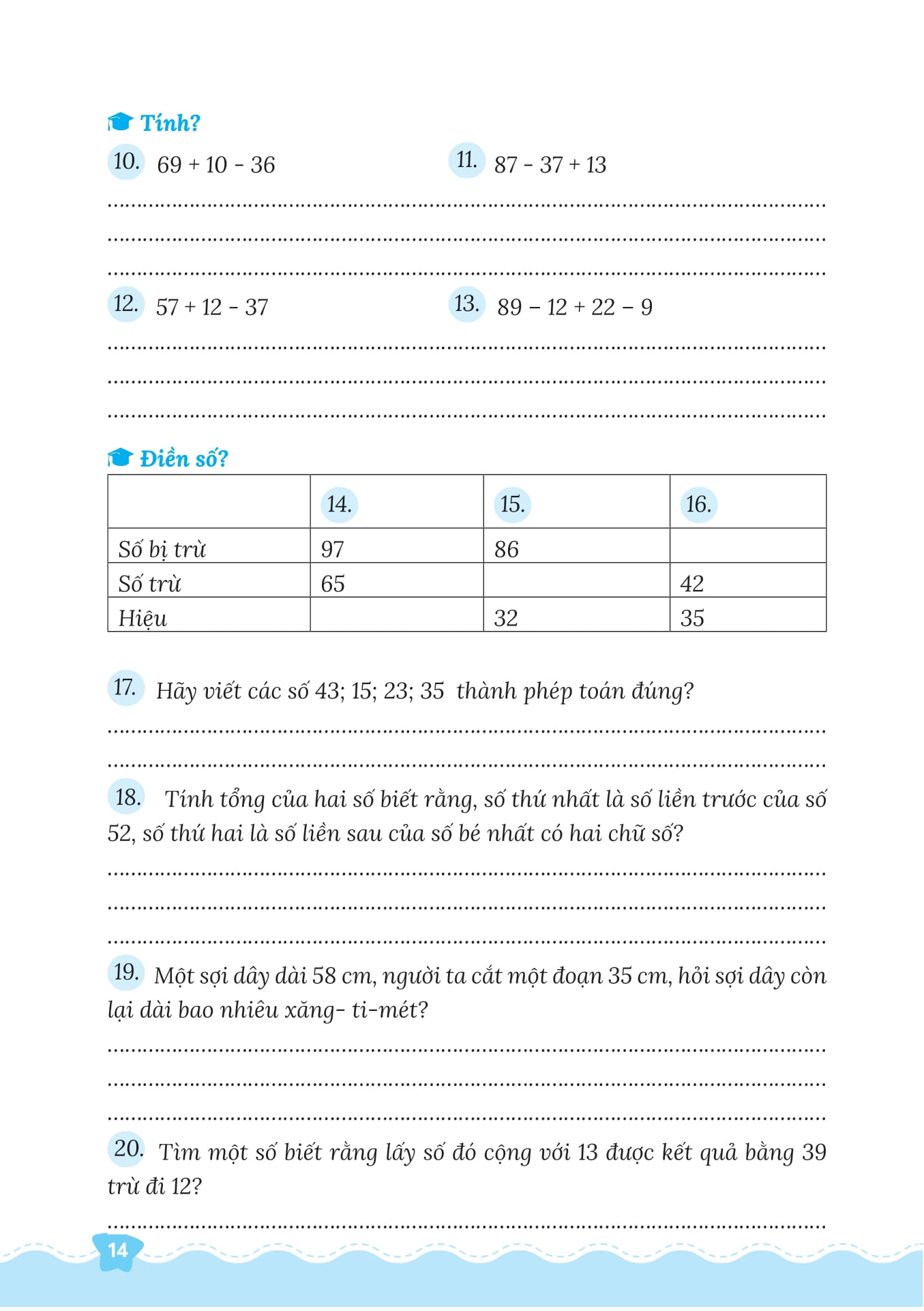 50 đề tăng điểm nhanh toán lớp 2
